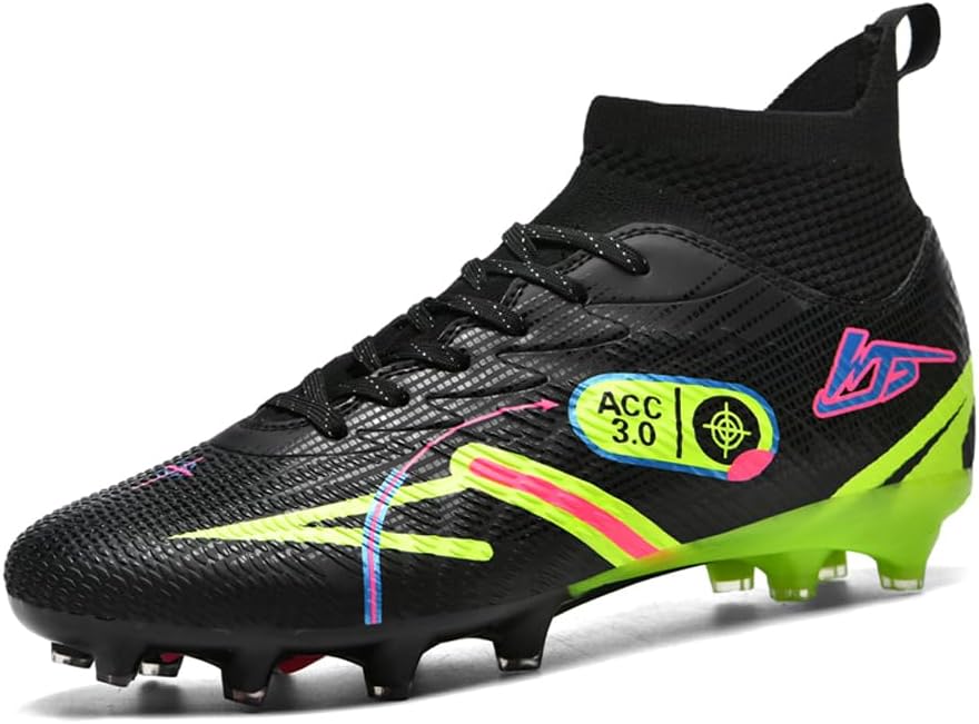 

Кроссовки для тренировки VAXAV Unisex с длинными шипами для футбола Высокие бутсы FG, черный