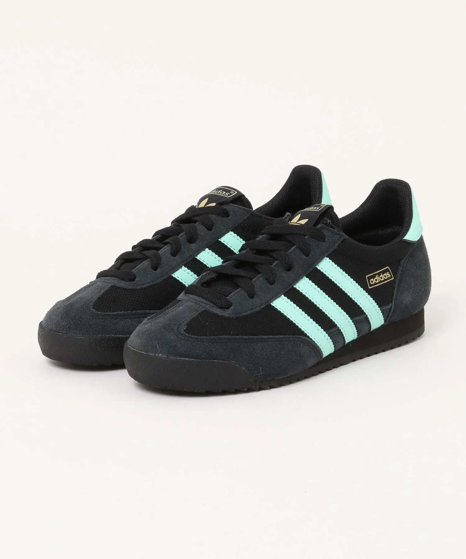Мужские кроссовки из натуральной кожи и замши R71 adidas черные