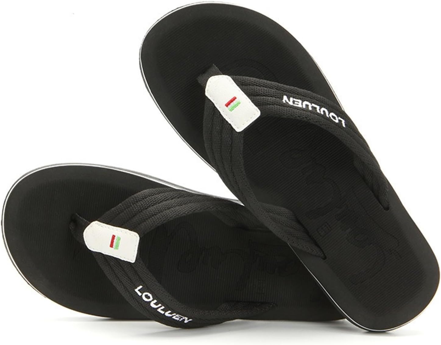 

Мужские легкие шлепанцы-вьетнамки, модные тапочки с открытым носком для улицы и дома, летние пляжные сандалии Abborora, черный