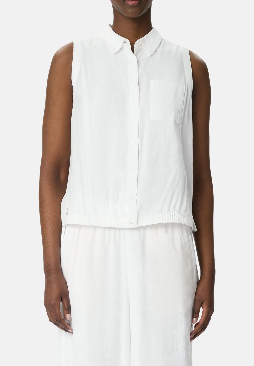 

Топ Button-down blouse comma casual identity, белый
