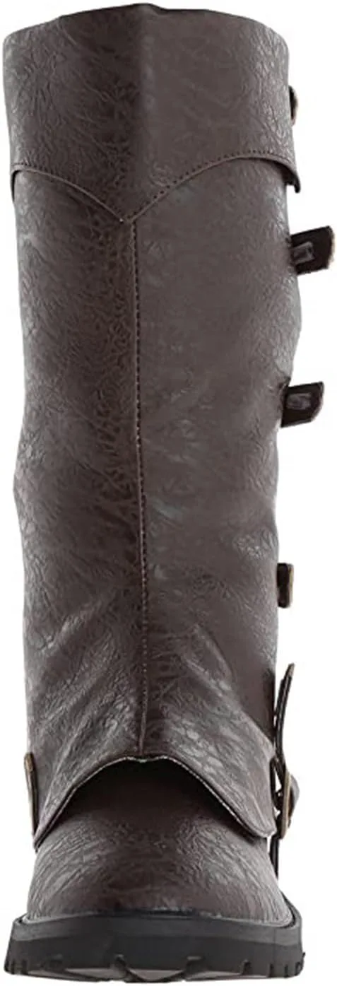 

Ботинки мужские DHAEY в стиле средневекового Возрождения, круглый носок, низкий каблук, коричневый