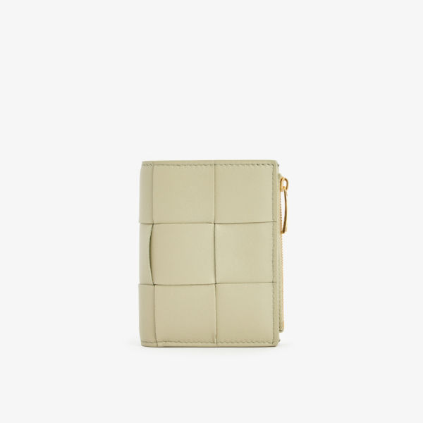 

Кошелек из кожи Intrecciato Bottega Veneta, золотой