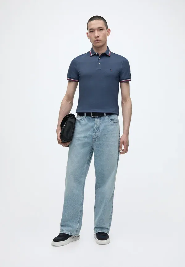 Поло Slim fit Tommy Hilfiger, цвет Эгейское море — фото 2
