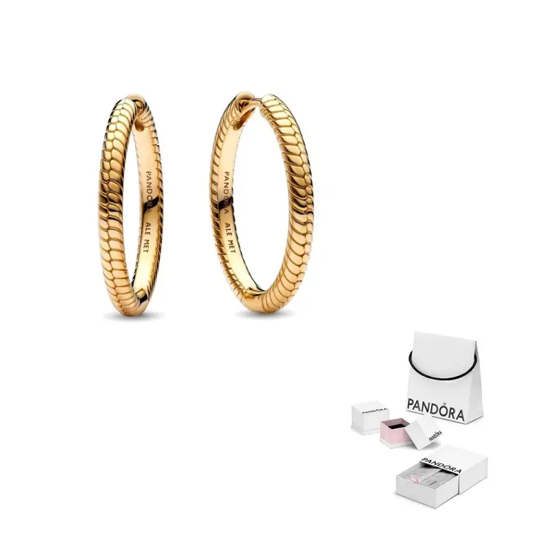 

Pandora Золотые металлические серьги для женщин Gold