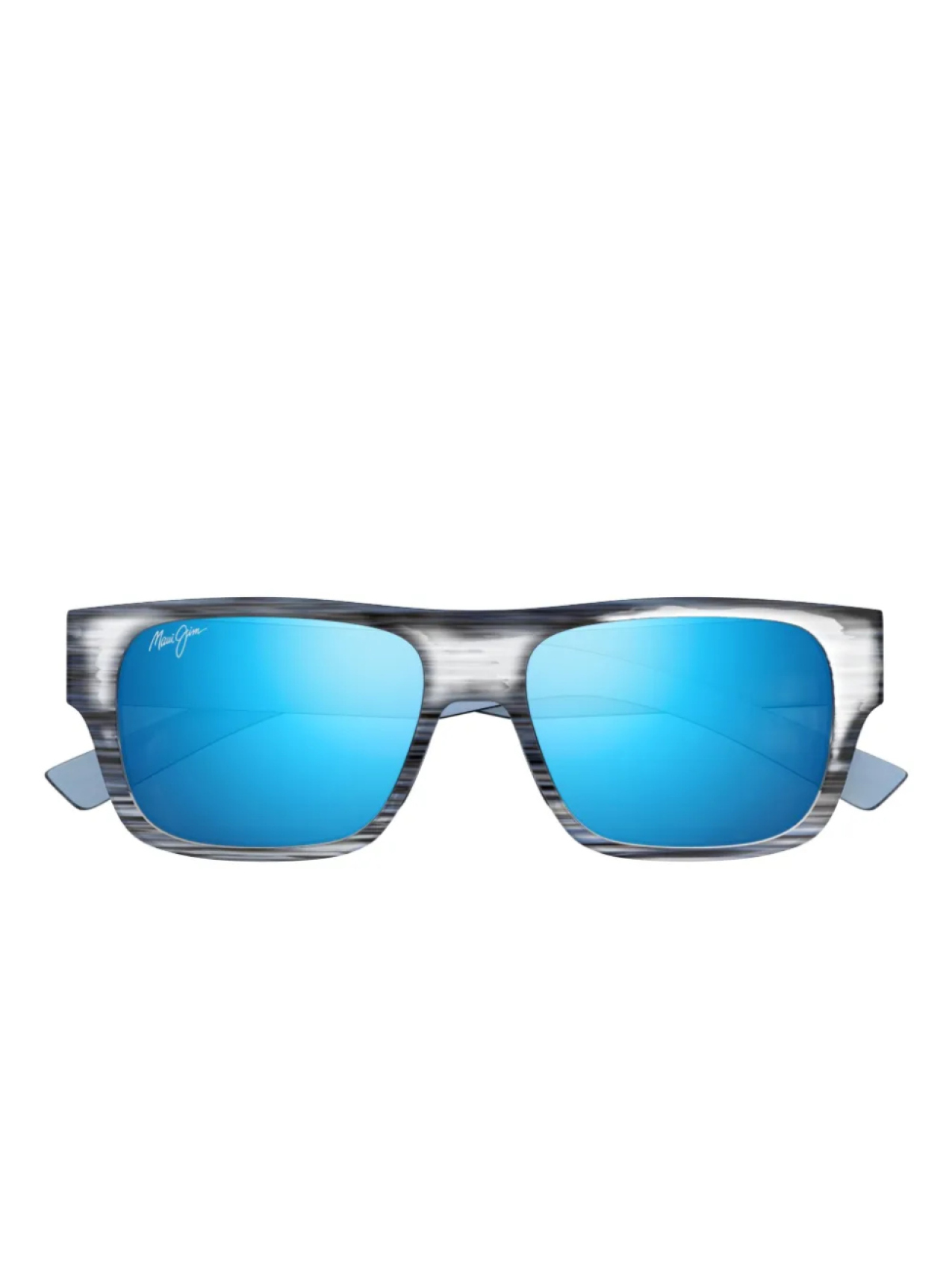

Солнцезащитные очки Maui Jim Keahi квадратной формы с текстурой под дерево, черный
