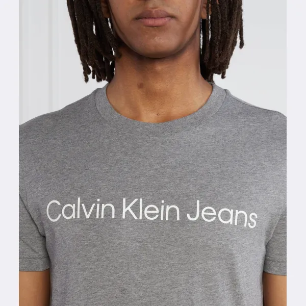 Облегающая футболка Calvin Klein, серый — фото 4