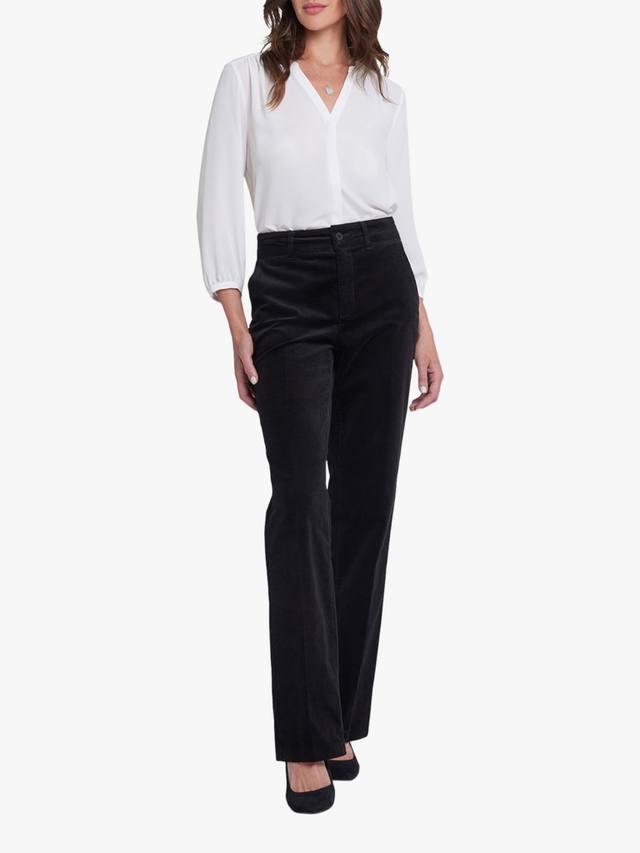 

Брюки прямого кроя из вельвета NYDJ, Black