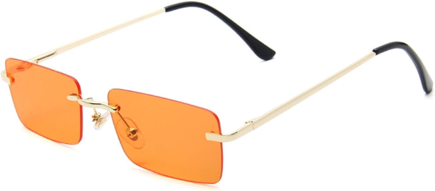 

Солнцезащитные очки с защитой UV400 | Маленькие безободковые очки с линзами конфетного цвета | для женщин и мужчин, для занятий спортом на открытом воздухе и вождения DSVIGF, 05