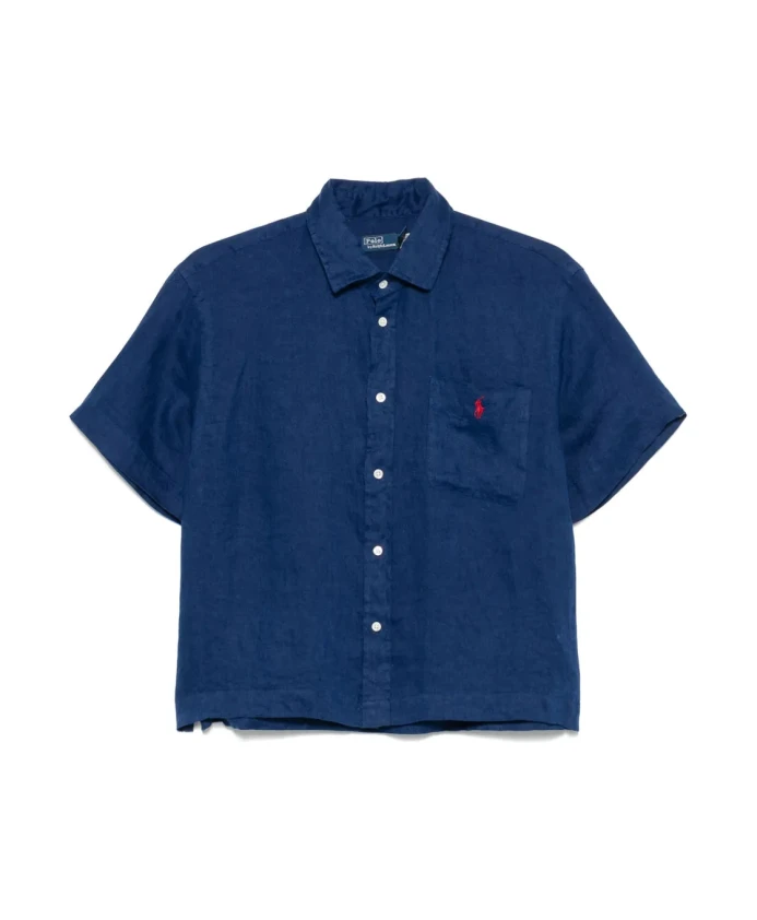 

Рубашка с длинными рукавами и застежкой на пуговицы. Polo Ralph Lauren, синий