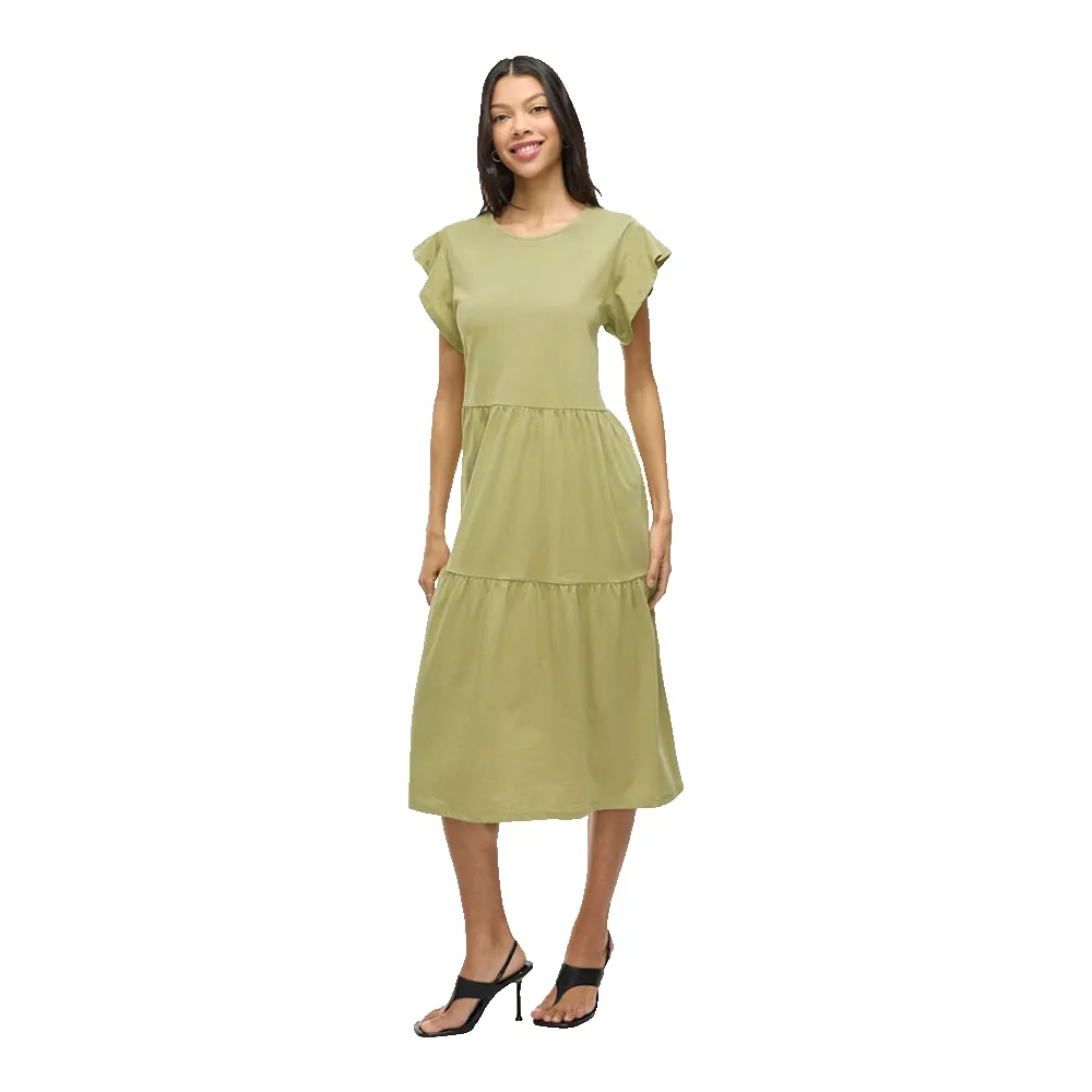 

Платье Vila Summer short sleeve midi, зеленый