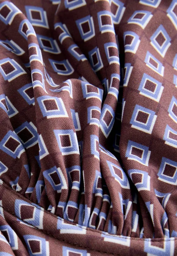 Топ для бикини Next, chocolate brown geometric, шоколадно-коричневый геометрический — фото 2