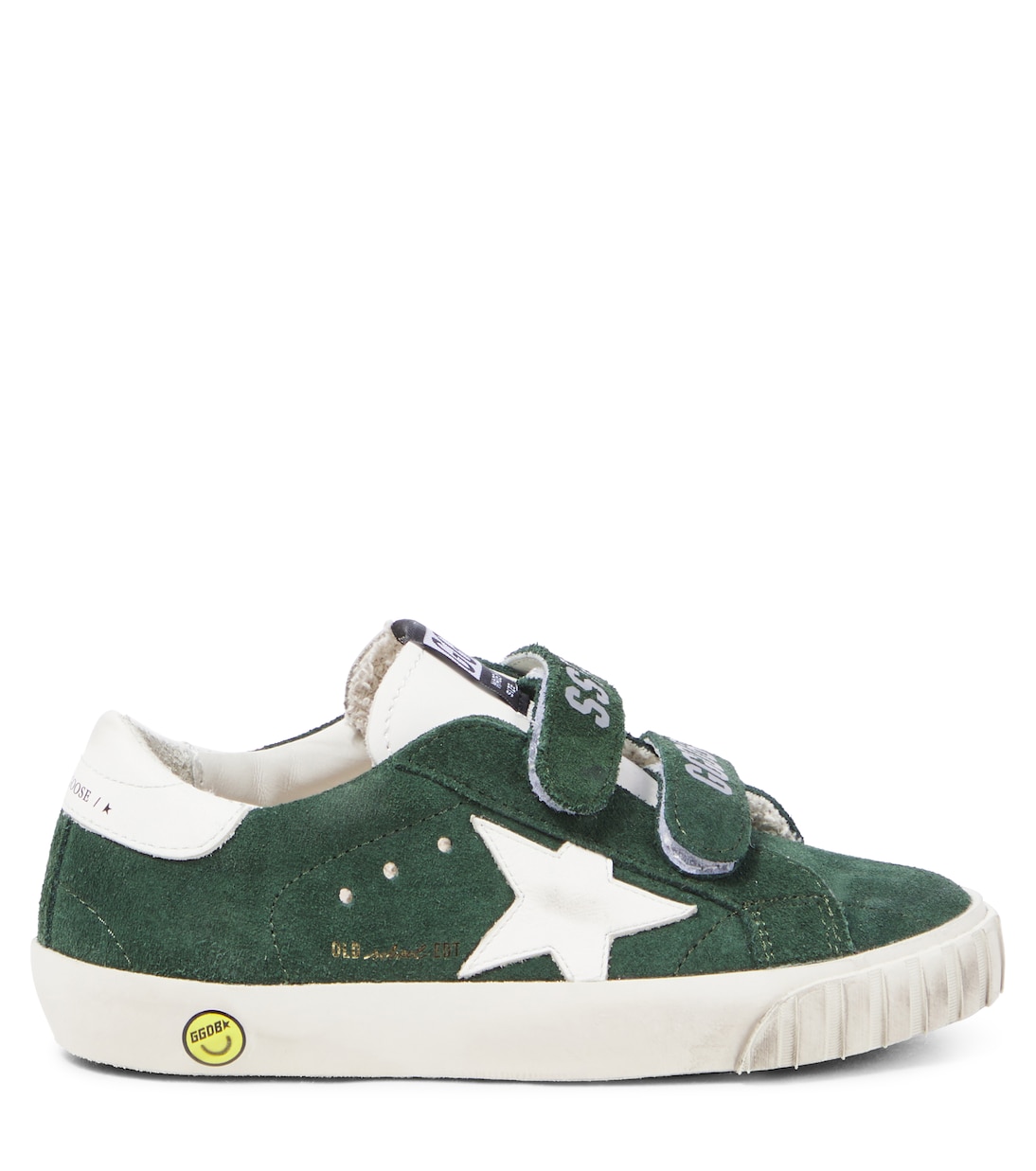 Старые добрые замшевые кроссовки Golden Goose Kids, Dark Green /White — фото 3
