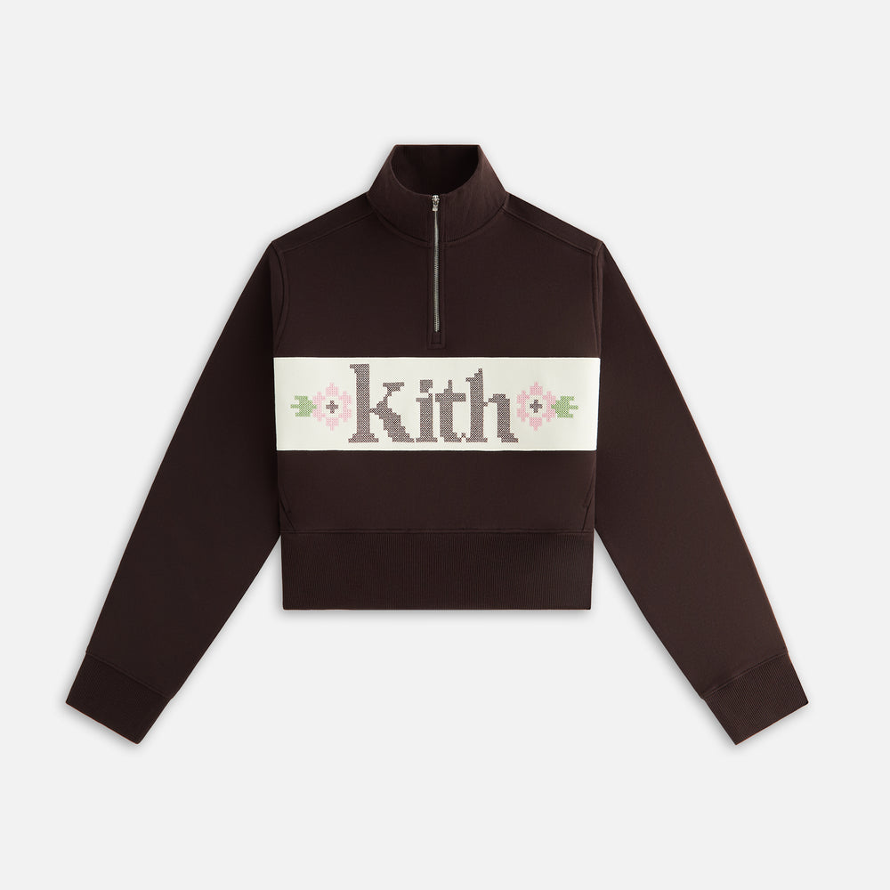 

Толстовка Kith Women Hunter II Needlepoint 1/4 Zip, цвет Incognito