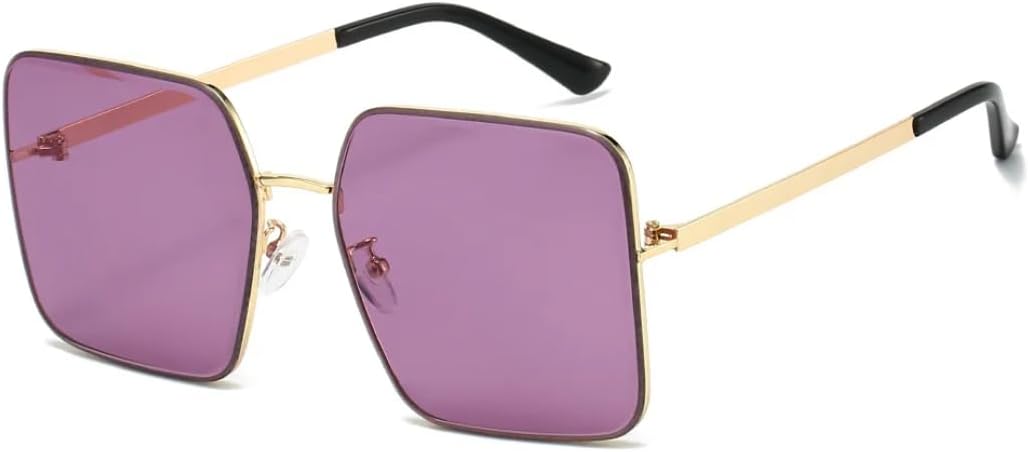 

Солнцезащитные очки Simplify Designed для женщин, квадратная форма, тонировка, большая оправа, защита от УФ-излучения UV400, для путешествий и повседневной носки TVTBBVV, Purple