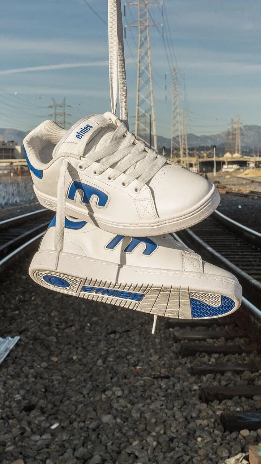 Кроссовки Etnies Callicut Heritage Skate Style с объемным дизайном, массивной подошвой в стиле 90-х, усиленной чашеобразной подошвой и амортизацией, для повседневной носки, White Blue — фото 3