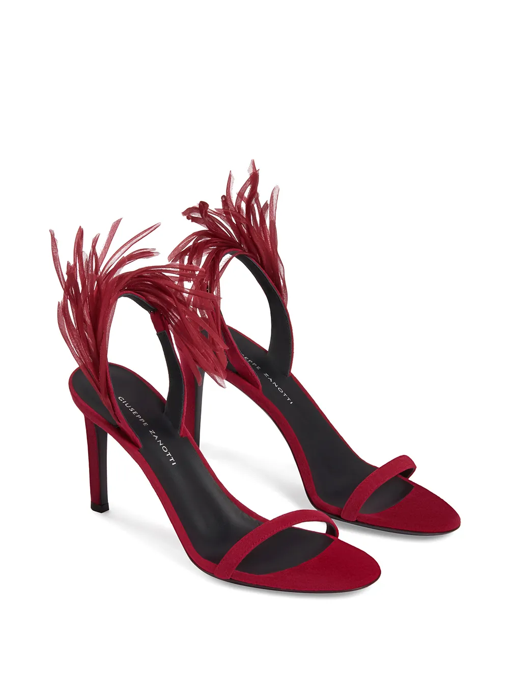 Декорированные босоножки Fenice Crazyhorse 85 Giuseppe Zanotti, красный — фото 2