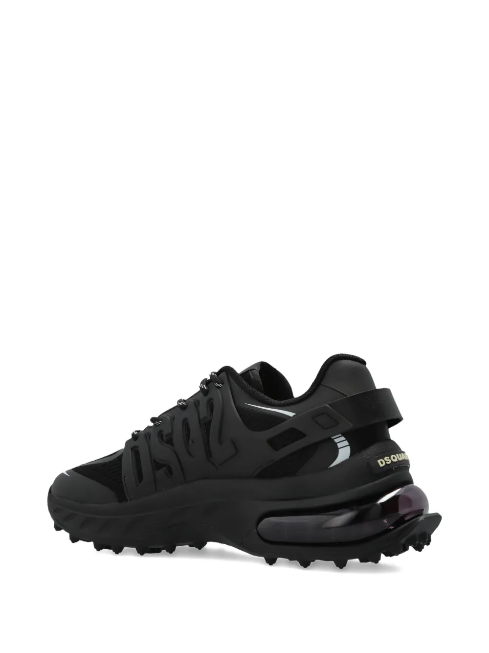 Кроссовки со шнуровкой и вставками DSQUARED2, черный — фото 4