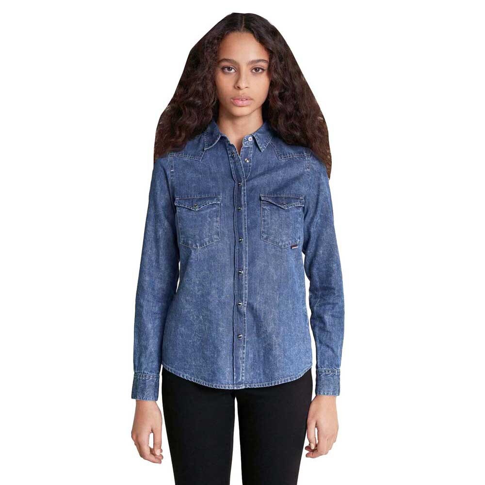 

Рубашка Salsa Jeans Slim Fit Cotton, синий
