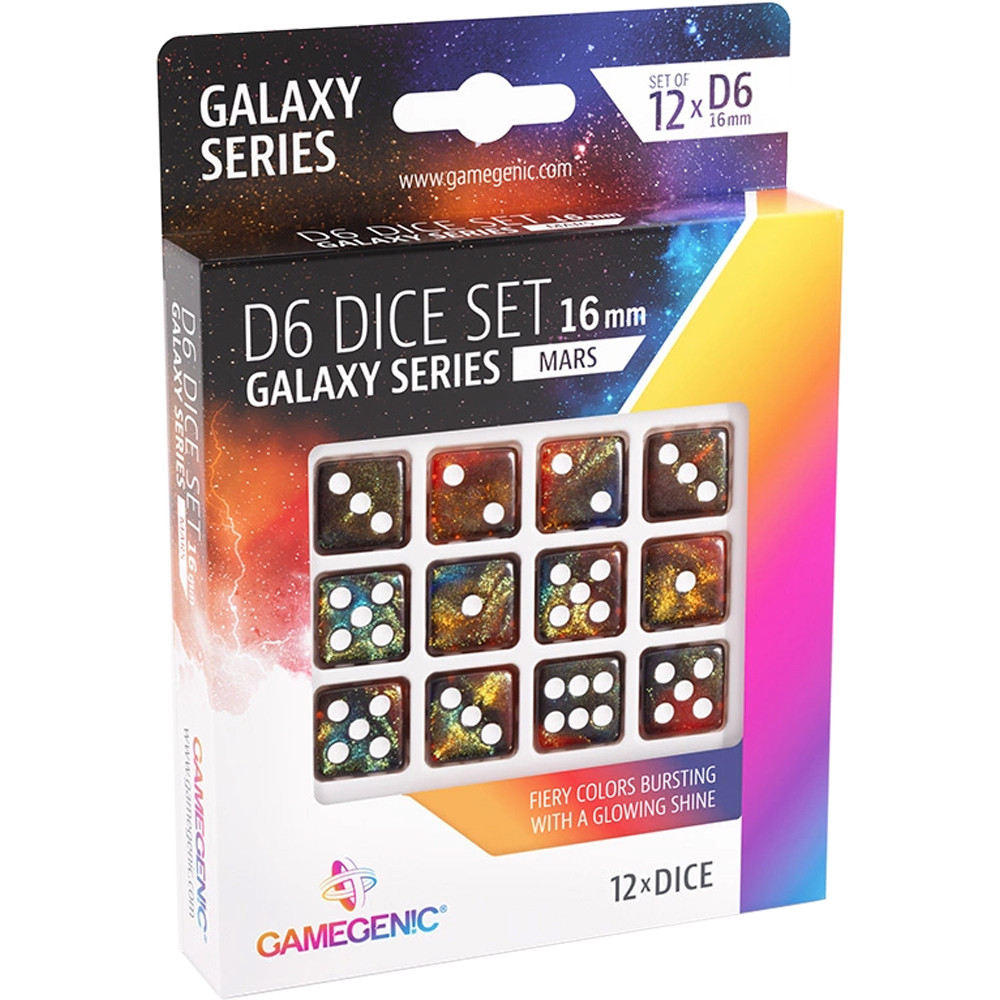 

Аксессуары Gamegenic Galaxy Series 16mm d6 Set: Mars (12)