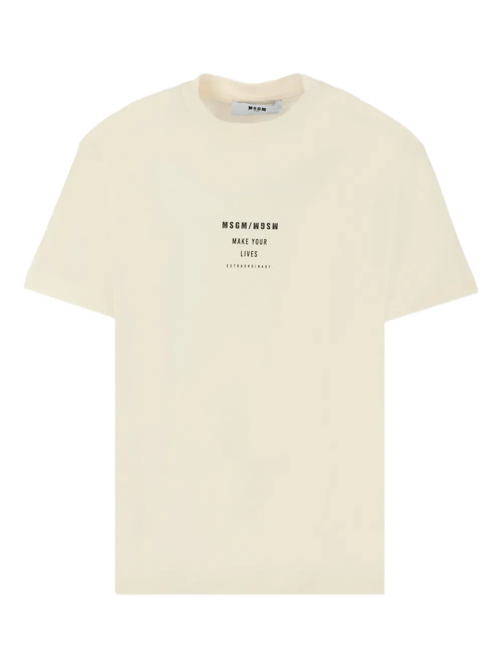 

Футболка с короткими рукавами и принтом MSGM Kids, нейтральный