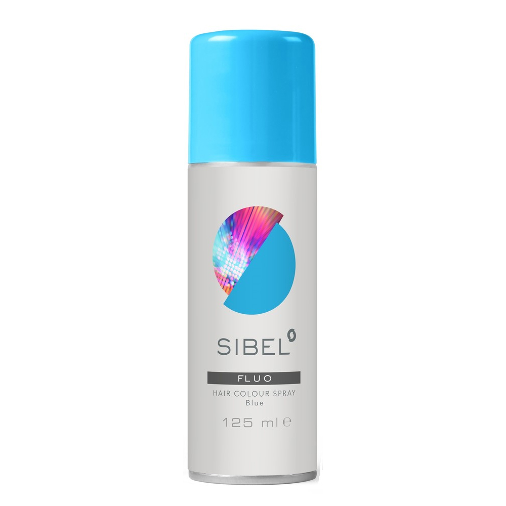 

Синий лак для волос hair colour spray fluo/metal, blue Sibel, 125 мл