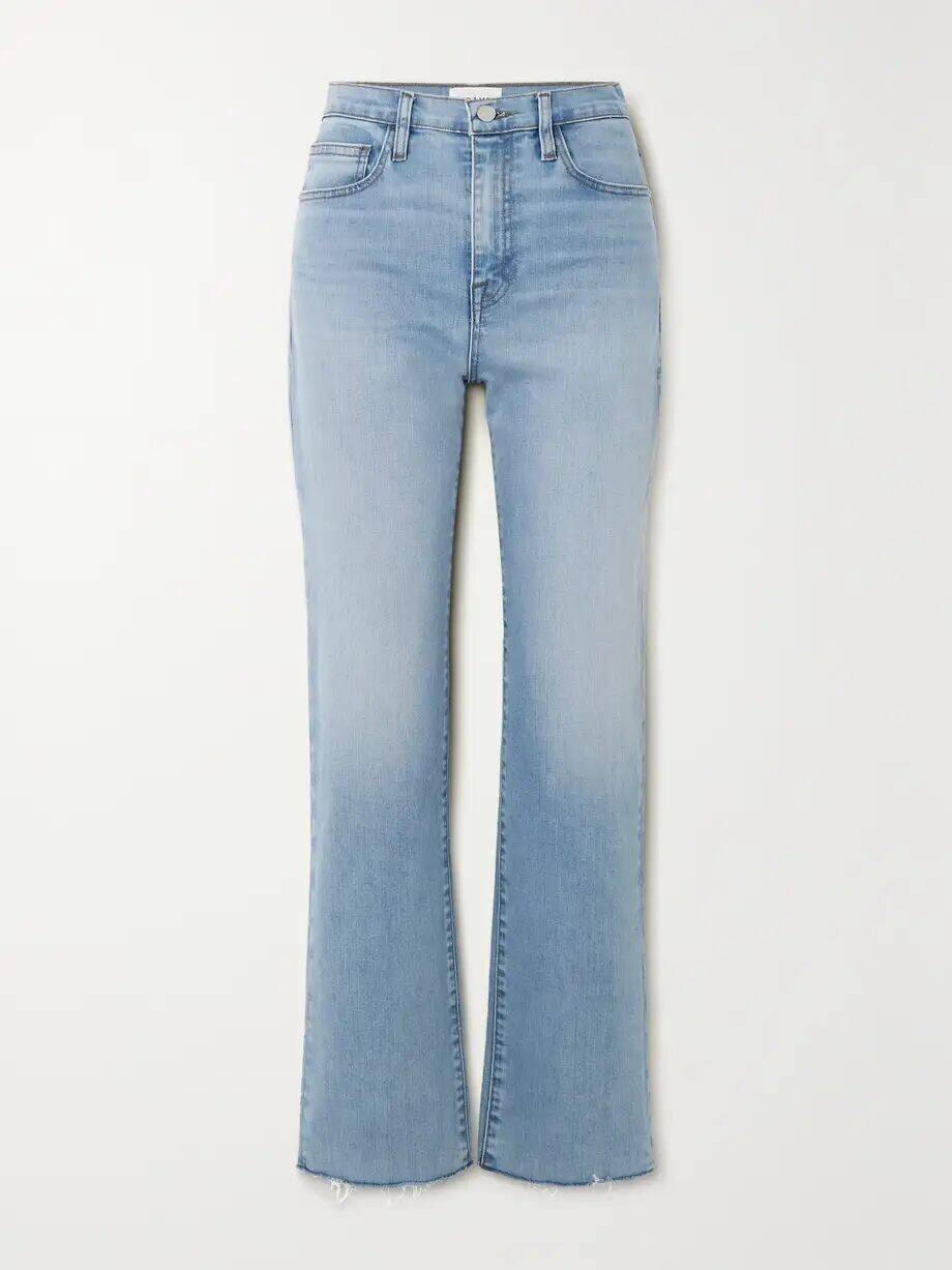 

Укороченные джинсы прямого кроя с высокой посадкой Le Jane Ankle Frame, цвет Light denim