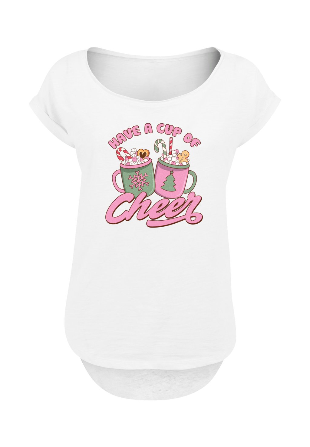 

Футболка с принтом HAVE A CUP OF CHEER WEIHNACHTEN F4NT4STIC, белый