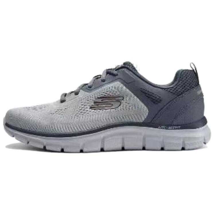 

Серые черные мужские кроссовки Skechers с устойчивым к истиранию верхом
