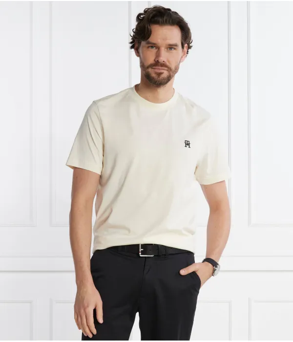 Футболка с монограммой imd tee Regular fit Tommy Hilfiger, бежевый — фото 3