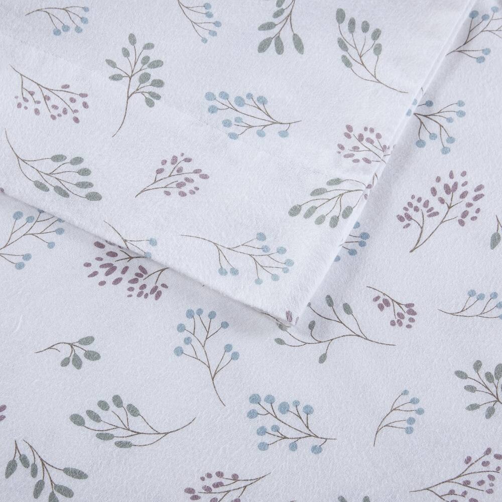 

Комплект большого фланелевого простыня Beautyrest, цвет White Tossed Botanical