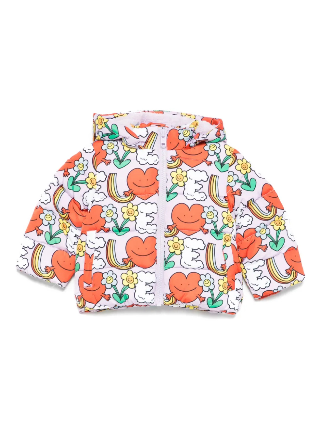 

Куртка-пуховик с графическим принтом Stella McCartney Kids, фиолетовый