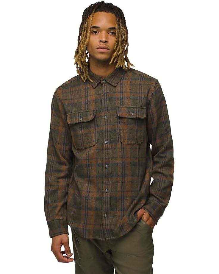 

Рубашка Prana Westbrook Flannel Shirt, цвет Mud