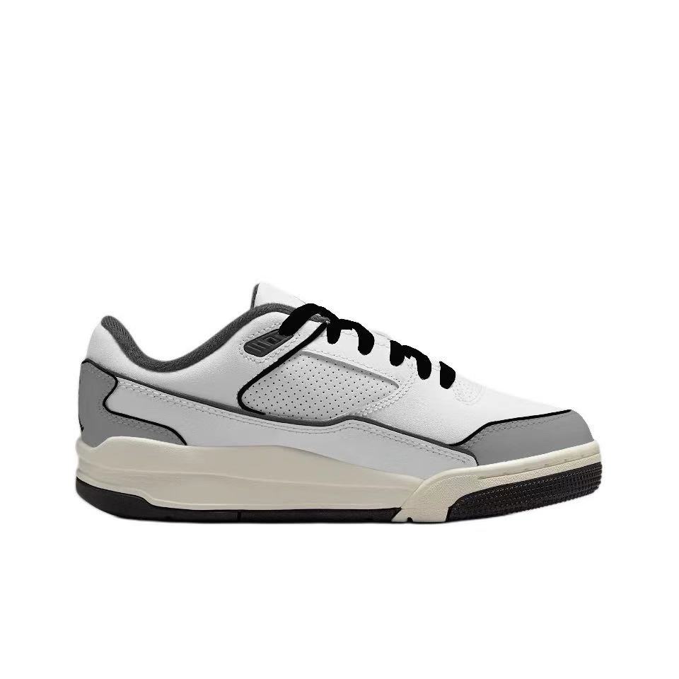 FLIGHT COURT Mist Obsidian устойчивые к истиранию низкие баскетбольные кроссовки Unisex серый белый Jordan, экрю — фото 3