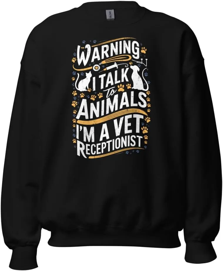 Свитшот Unisex Veterinarian Vet Tech, Warning I Talk To Animals