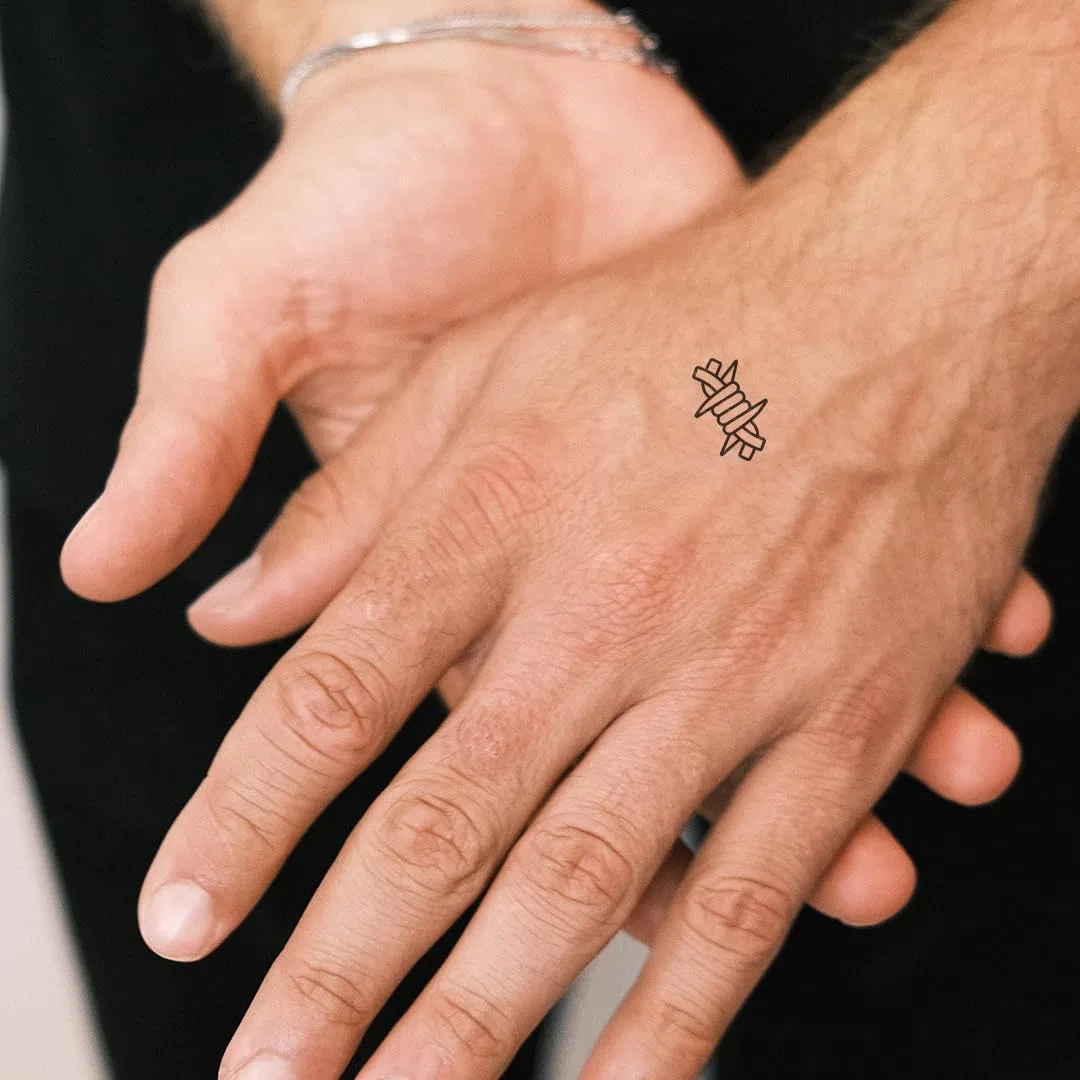 Временные татуировки StachedrahtTattoo от Inkster Tattoo Inkster, One Barbed Wire