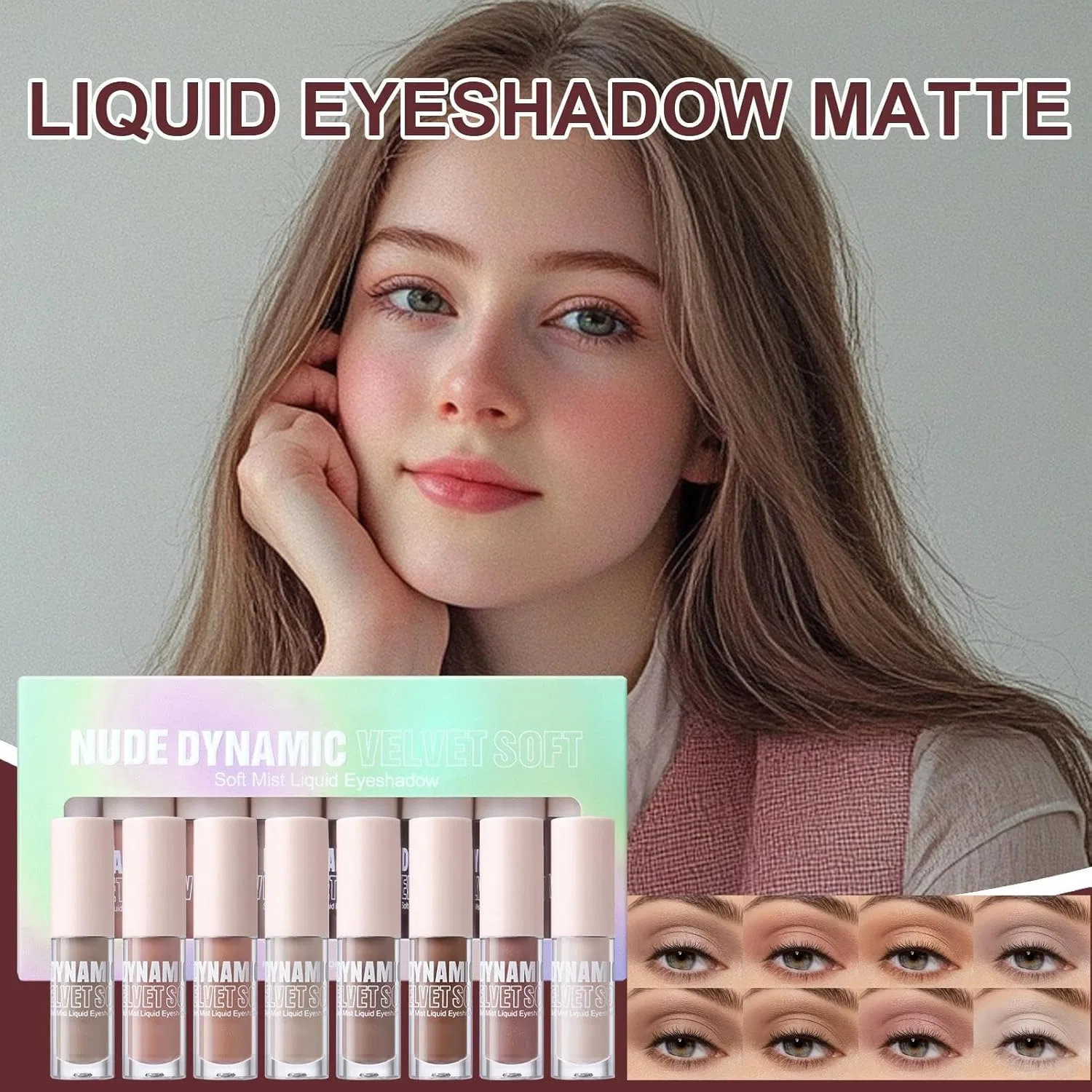 Тени для век жидкие матовые Neutral Color 8 цветов — фото 2