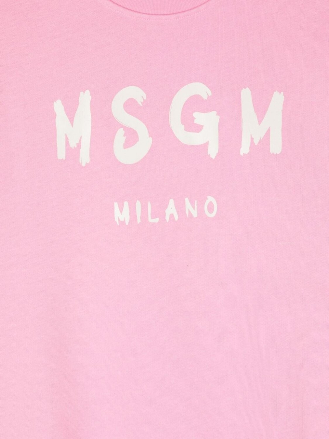 MSGM Kids хлопковая толстовка с логотипом, розовый — фото 3