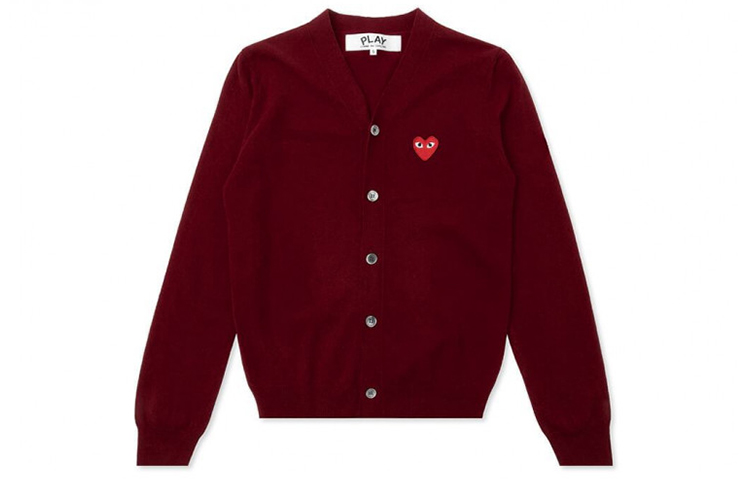

Comme Des Garcons Play Красный Сердечко Вязаный Кардиган Свитер CDG Play