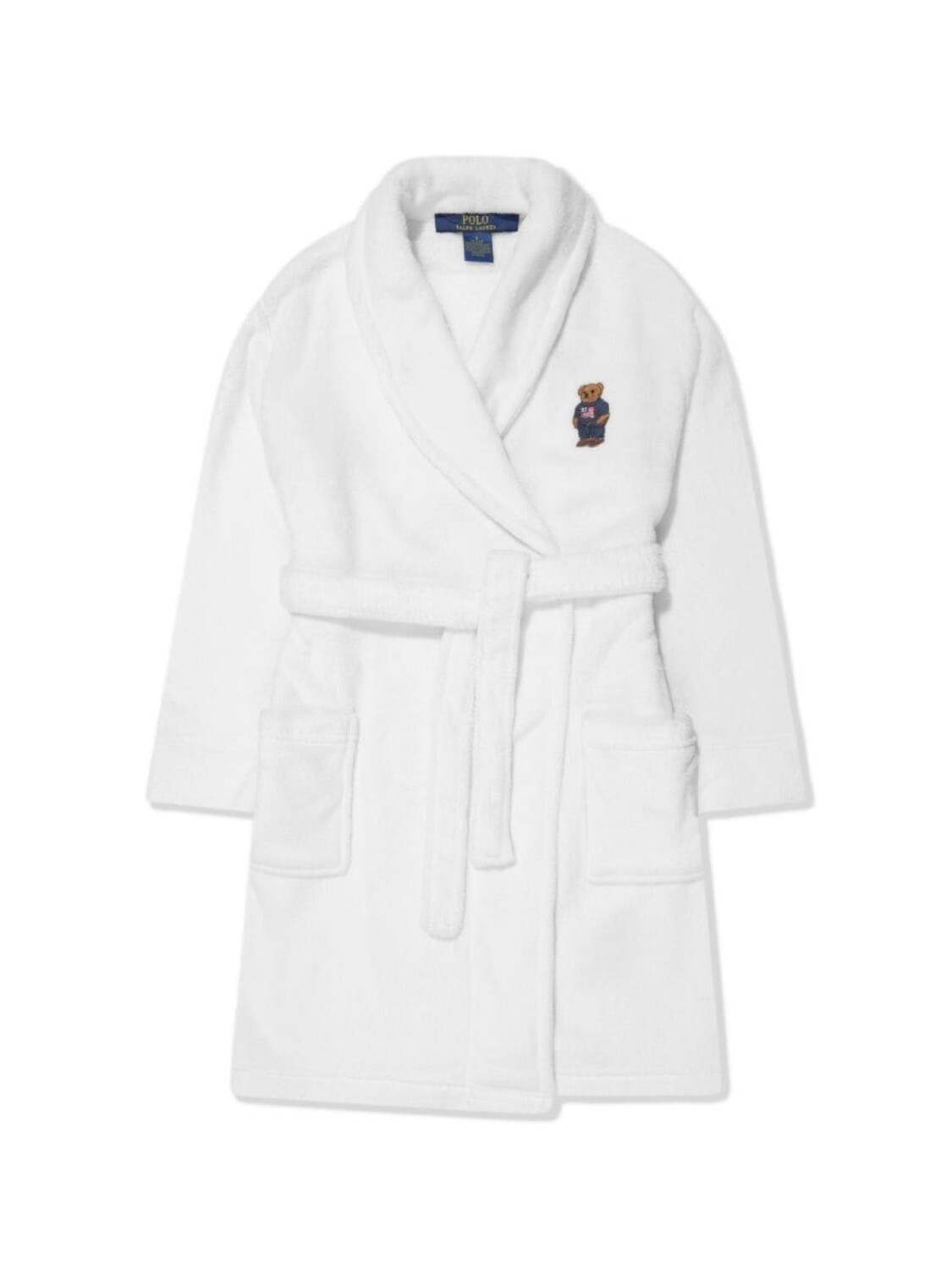 

Халат с нашивкой Polo Bear Ralph Lauren Kids, белый