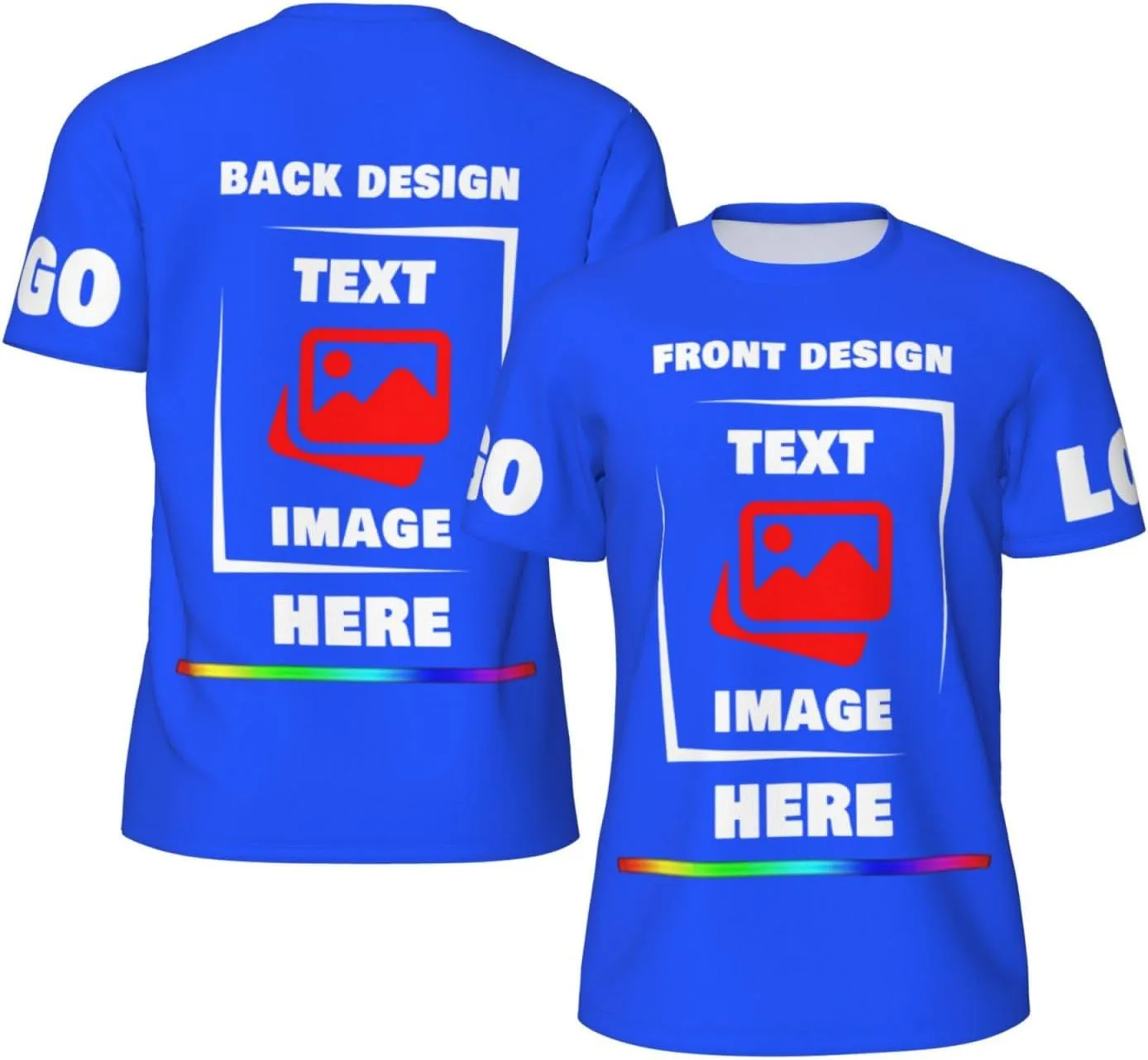 

Футболка Custom с нанесением текста и фото