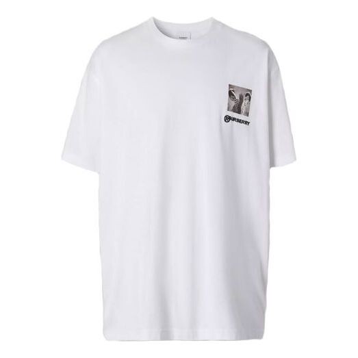 

Футболка men's chest printing cotton short sleeve white Burberry, белый