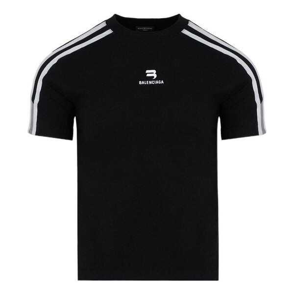 

Футболка sporty b shrunk t-shirt 'black white' Balenciaga, черный