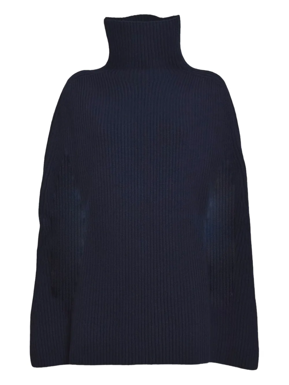 

Кейп с высоким воротником в рубчик JIL SANDER, нейтральный