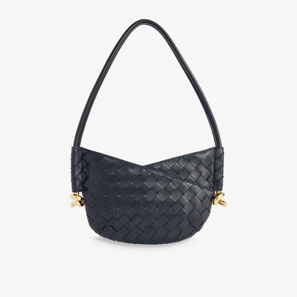 

Сумка через плечо из кожи с узлом Bottega Veneta, черный