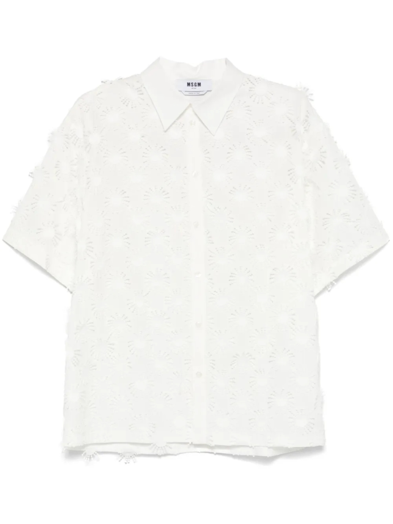 

MSGM рубашка с аппликацией, белый