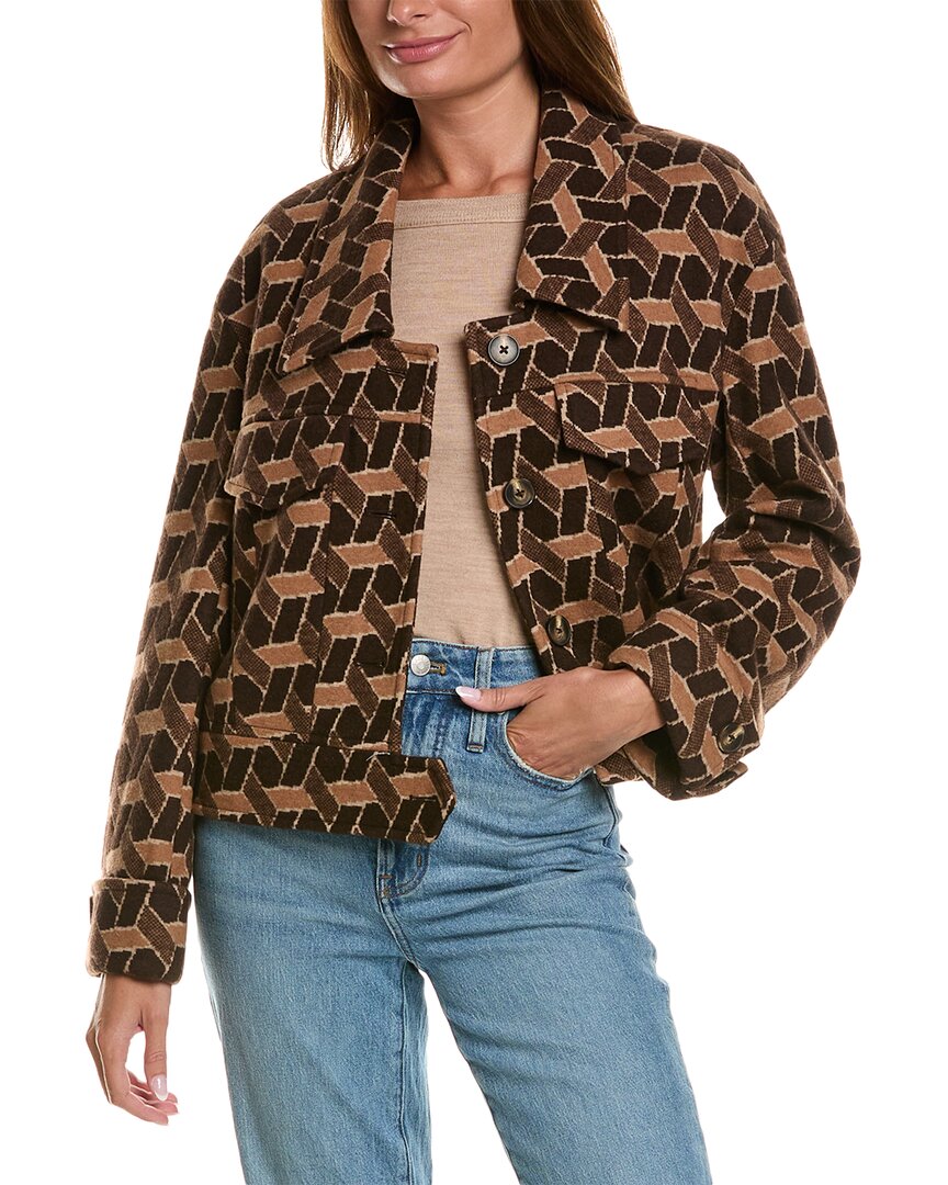 

Пальто из шерстяной смеси Diane von Furstenberg Dixon, коричневый