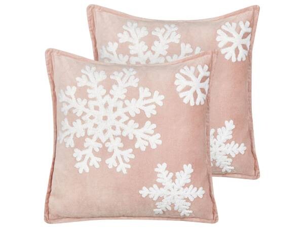 

Подушка Beliani 2 шт MURRAYA, 45x45x45 см цвет pink/weiß