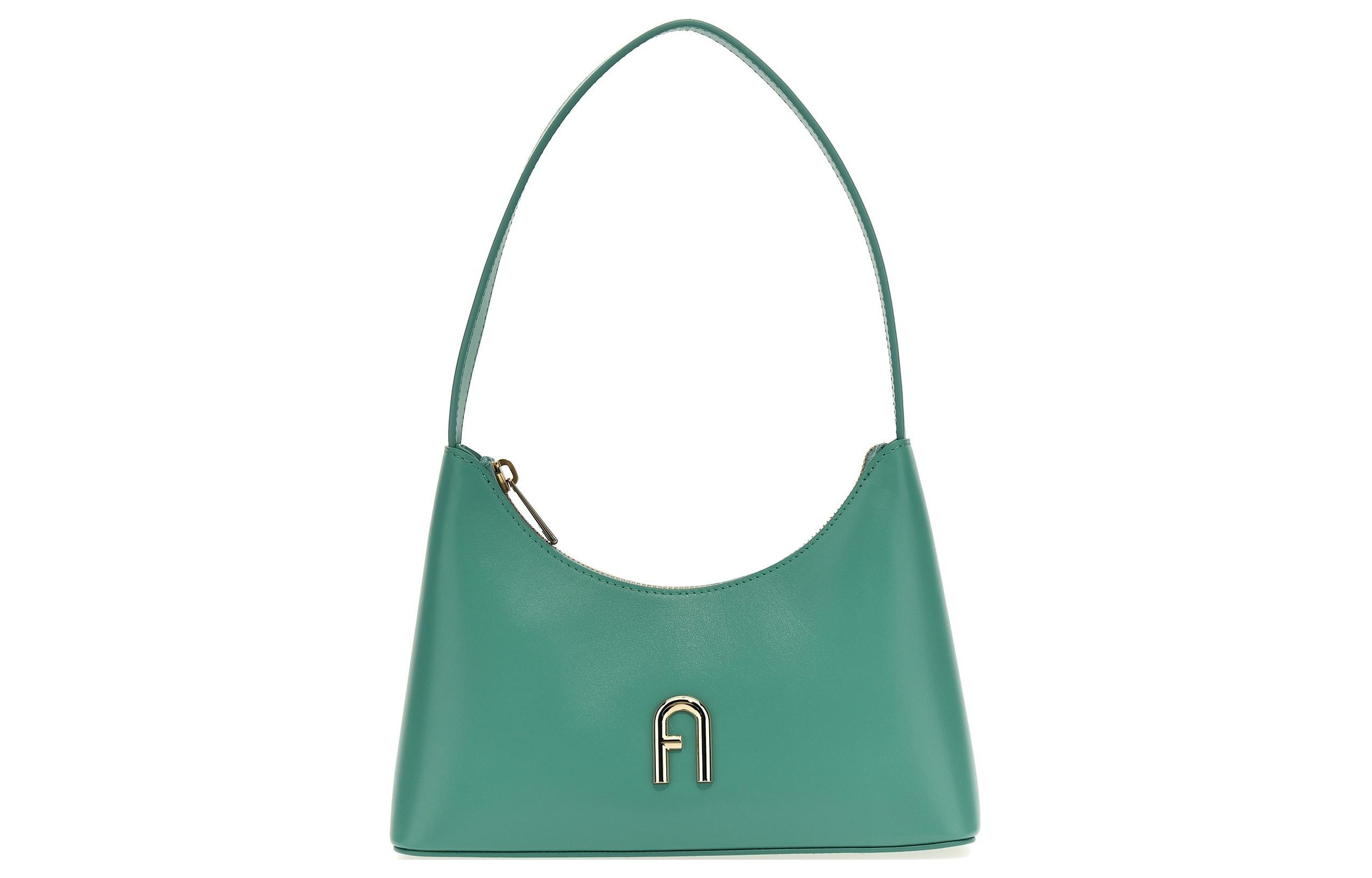 

Furla Зелёная женская мини-сумка через плечо из телячьей кожи