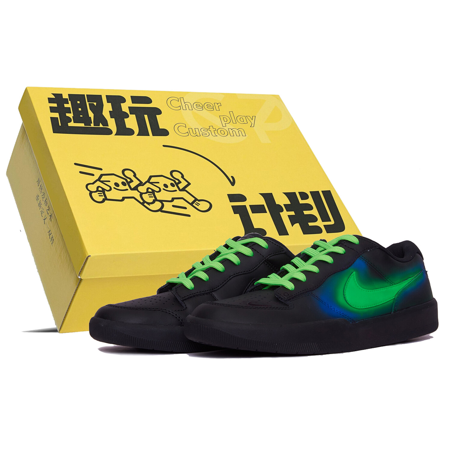 

Кроссовки для скейтбординга Nike SB Force 58 унисекс, Black/Green