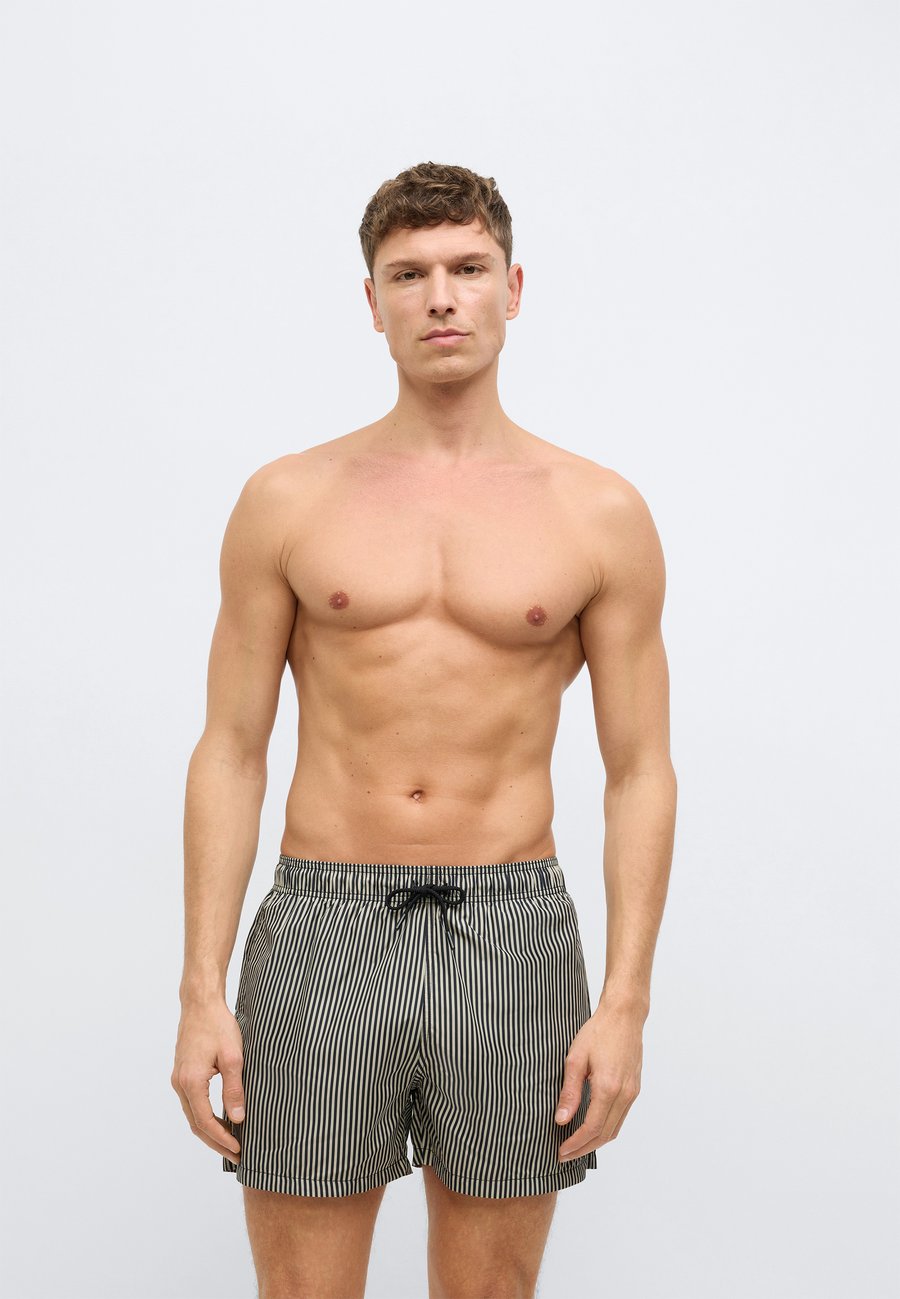 Шорты для плавания Emporio Armani STRIPES BOXER, Black/Beige — фото 3